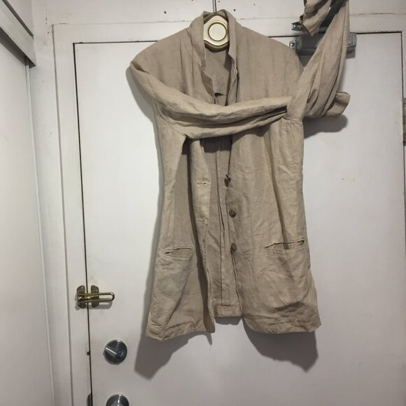 VINTAGE DKNY LONG LINEN JACKETS SIZE 6 - Picture 3 of 14